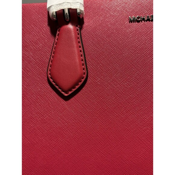 MICHAEL KORS MARILYN MEDIUM SATCHEL SHOULDER BAG MK DARK RASPBERRY PINK LEATHER - Picture 3 of 12